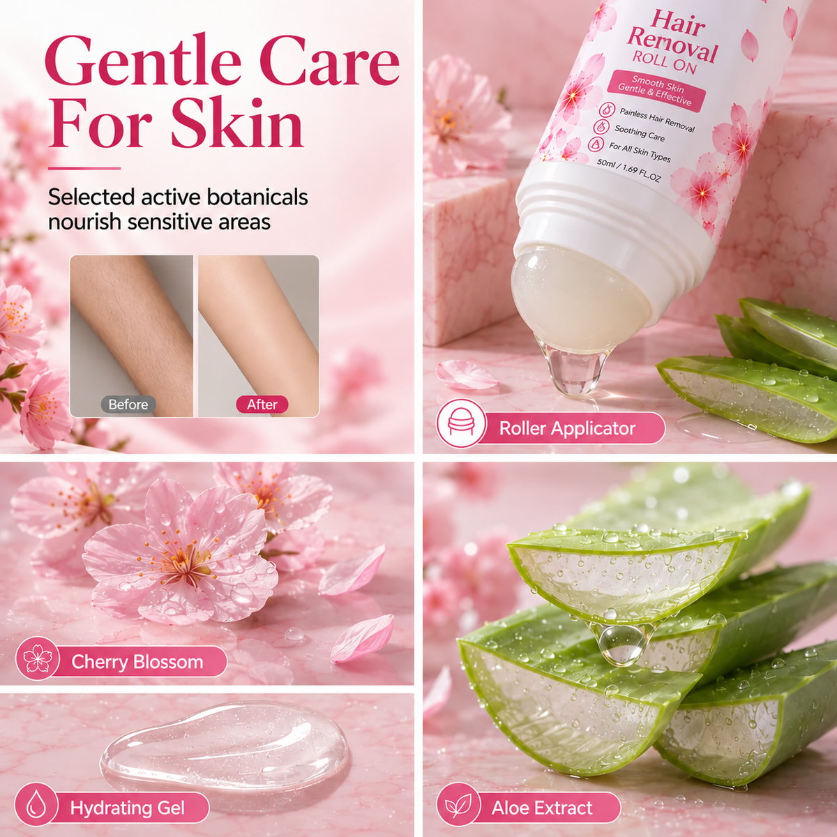 Gentle Smooth Roll-On Body Hair Removal