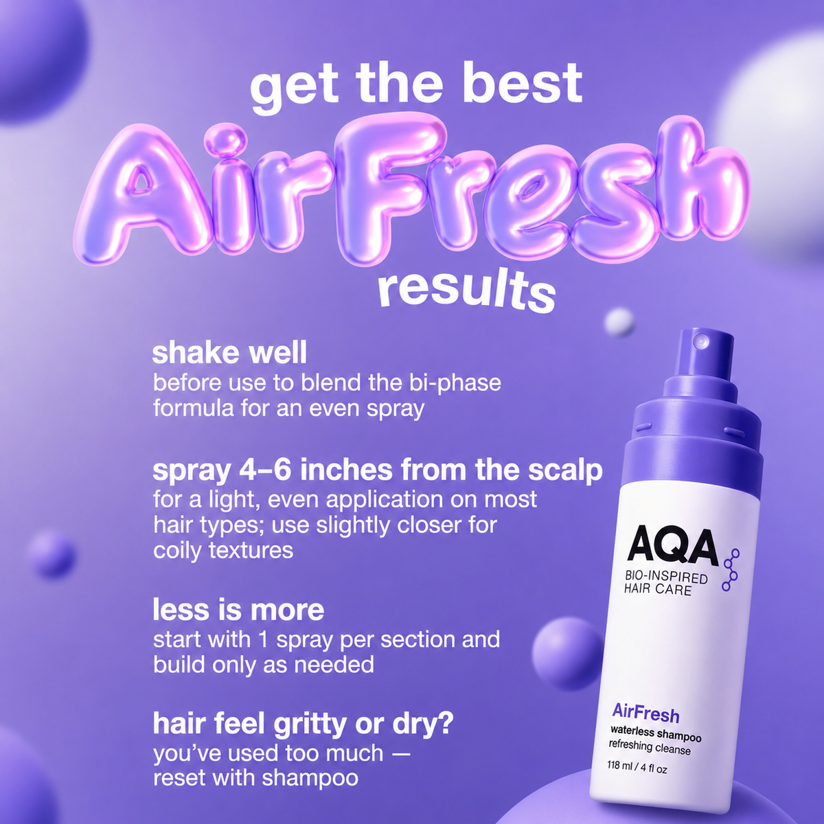 🔥Last Day Sale - Buy 1 Get 1 Free, Air Dry Shampoo|Full size 4oz(118 ml)