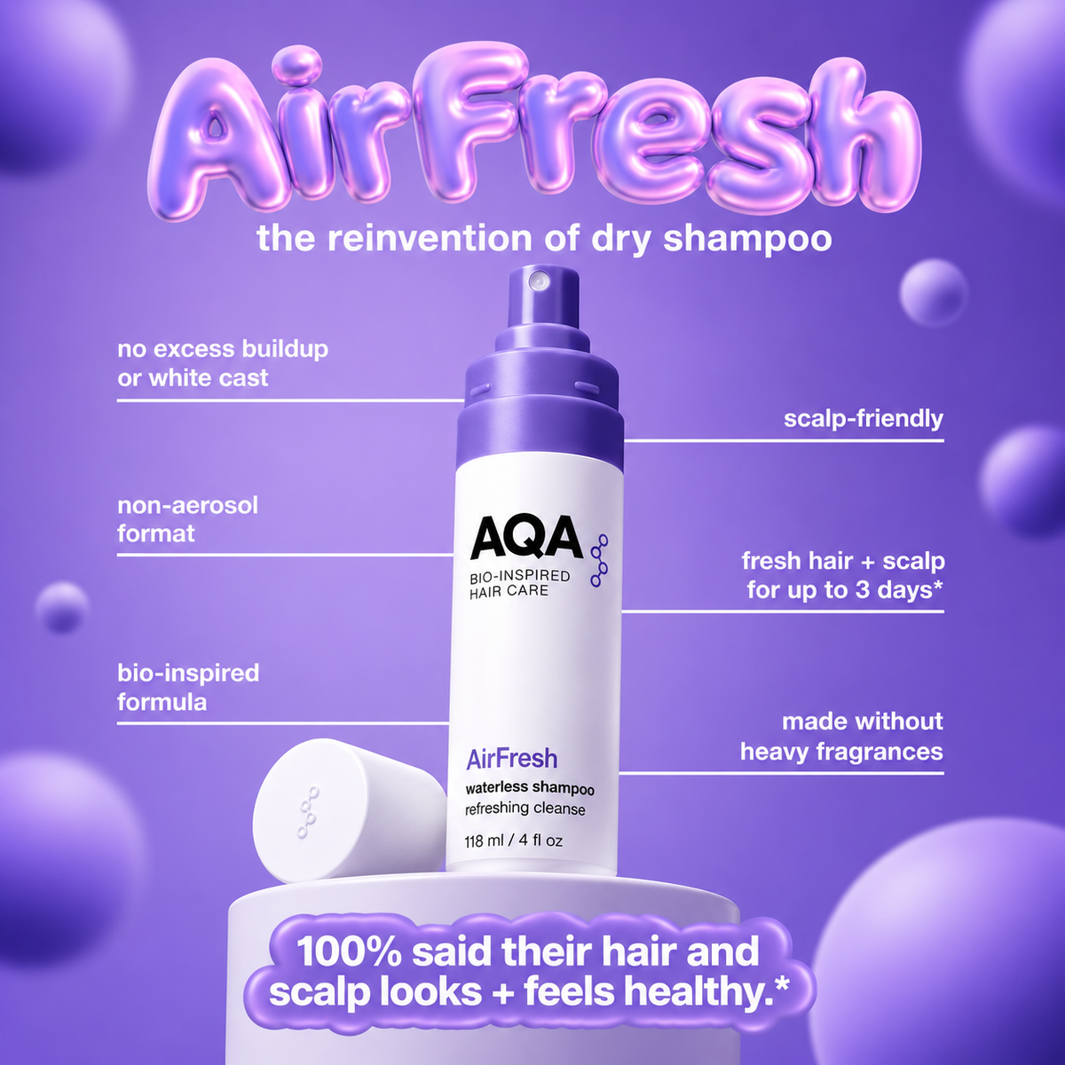 🔥Last Day Sale - Buy 1 Get 1 Free, Air Dry Shampoo|Full size 4oz(118 ml)