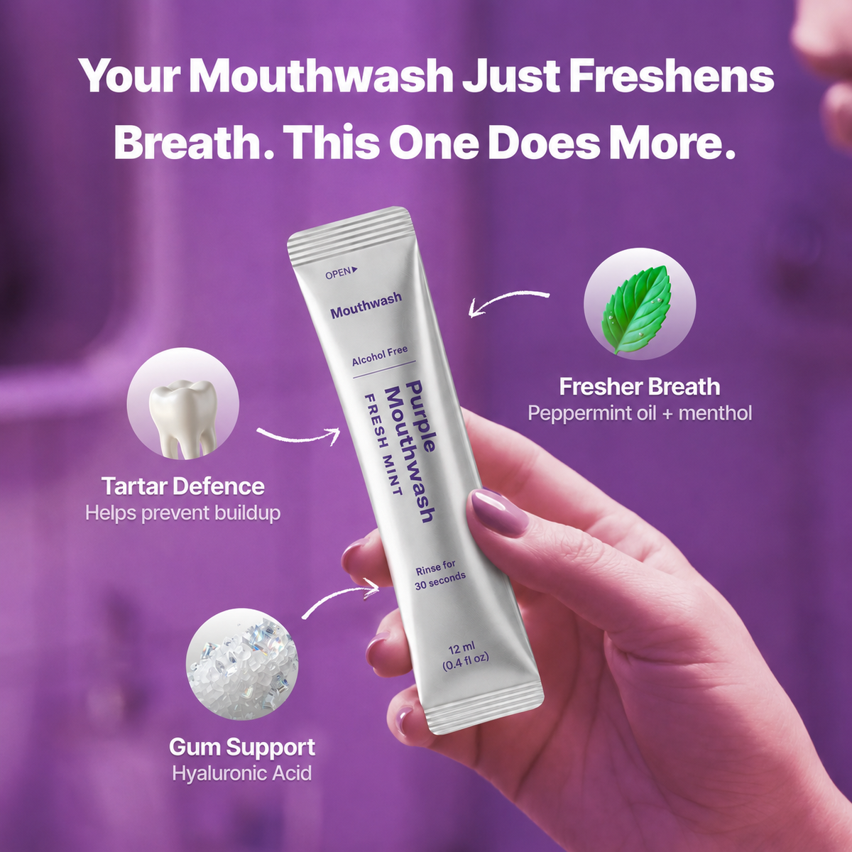 ✨Instant Brightening Purple Mouthwash